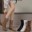 Retro Mới Cao Bồi Miền Tây Mùa Hè Động Giày Thắt Lưng Rỗng Tăng Chiều Cao Giày Boot Cổ Ngắn Giày