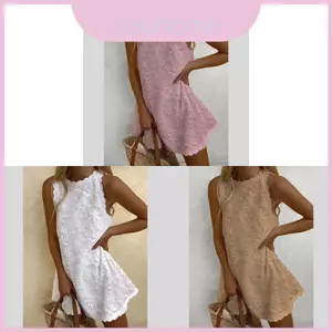 Váy chữ A không tay thời trang Lolita có thêu để mặc mùa hè thông thường