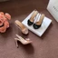 Sandal hở mũi phong cách cổ tích cho nữ mùa hè xinh xắn với váy, nơ, mũi tròn, quai ngang với