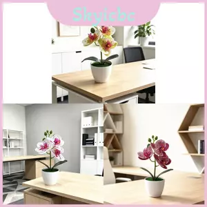 Cây lan nhân tạo bướm có đế nhựa để trang trí nội thất Đạo cụ chụp ảnh và