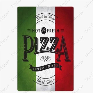 Pizza Zone Mảng Mảng Thực Phẩm Tuyệt Vời Vintage Kim Loại Ký Quán Rượu Thanh Trang Trí Nhà Cửa Tốt Nhất Tự Chế Áp Phích Ý Pizza Tường Nghệ Thuật Tấm N374