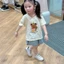 Áo thun ngắn tay cotton nguyên chất cho bé gái Quần áo trẻ em dành cho trẻ nhỏ và vừa Áo hình gấ