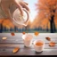Cốc nhanh màu hồng dành cho nữ Một nồi Hai cốc Cắm trại ngoài trời Bộ trà du lịch Bộ cốc trà Quà tặng đơn giản di động [Bồi thường gói bị hỏng]