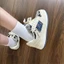 đôi giày bánh mì phong cách Hồng Kông cổ điển cao cấp mùa hè mới giày thể thao đa năng denim dàn