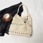 Forest Style Literary Handmade Cotton Thread Weaving Women's Seaside Vacation One-Shoulder Under