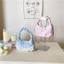 Handbags New Fashion Floral Plaid Pleated Crossbody Bag Versatile Chain Shoulder Cloud