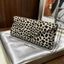 Women's Leopard Print Suede Clutch Bag, Elegant And Versatile, Fashionable, Stylish Leather Cros