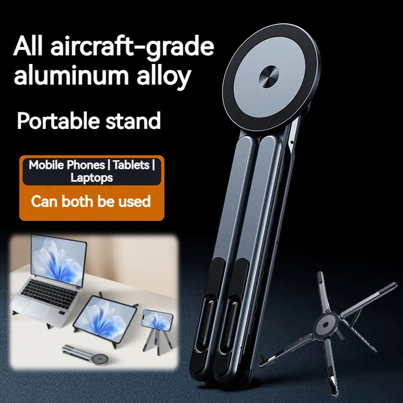 Mới Di Động 4IN1 Từ Đứng Có Thể Gập Lại Cầm Tay Đứng Hợp Kim Nhôm Giá Đỡ Ổn Định Cho Điện Thoại Thông Minh Máy Tính Bảng Laptop