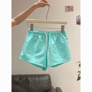 American Retro Casual Drawstring Sports Wide-leg Shorts For Women Slim Elastic Hot Pants