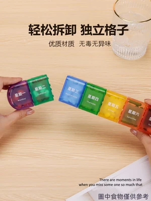 Hộp Đựng Thuốc Bảy Ngày Một Tuần Di Động Tuần Dung Tích Lớn Di Động 7 Ngày Có Thể Tháo Rời Thuốc Viên Đóng Gói Hộp Thuốc