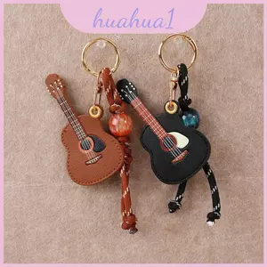 Móc khóa mặt dây chuyền đàn Guitar mùa thu cho phụ kiện thời trang Quà tặng và
