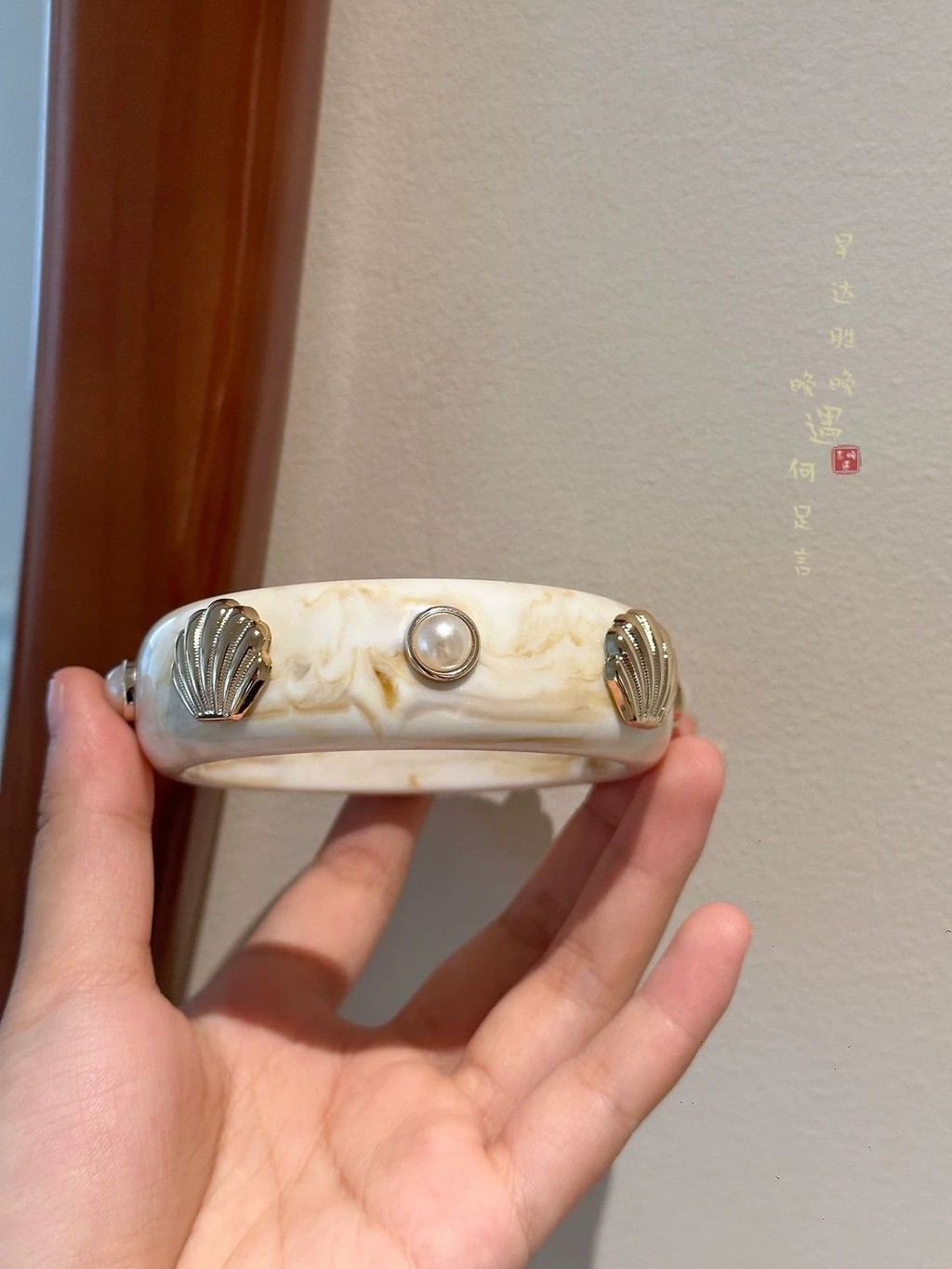 Vòng tay boho vỏ rộng phong cách kỳ nghỉ, retro cao cấp