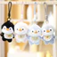 Búp bê sang trọng chim cánh cụt sang trọng với Polyester làm đầy cho phụ kiện ủng hộ đám cưới và móc khóa