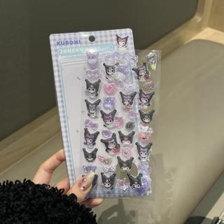 ENWEI 1 Cái [Crystal Epoxy Series] Cá Hề Thỏ Con Mèo Con Phong Cách Dễ Thương Nhãn Dán Thêu Sò Tạp Chí Người Lập Kế Hoạch Nhật Ký Trang Trí Văn Phòng Phẩm