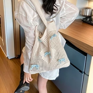 Woven Lazy Knitted New Casual Straw One-shoulder Vacation Large-capacity Beach Tote Bag