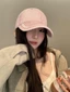 Lace Edge Pink Baseball Cap For Women, Korean Version, Versatile, Large Head, Peaked Cap, Wide B