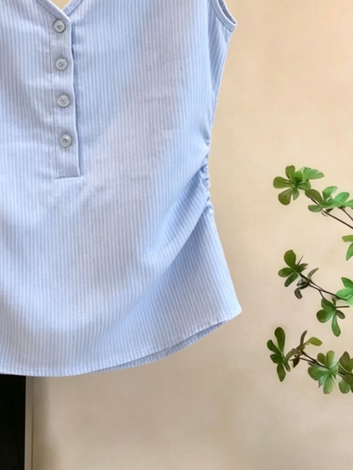 áo vest không tay cổ chữ V phong cách ngọt ngào dành cho nữ mùa hè mới niche top slim