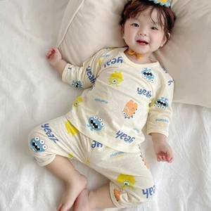 Mùa Hè Cho Bé Mặc Ở Nhà Mỏng Nguyên Chất Cotton Điều Hòa Quần Áo Trẻ Em Bộ Đồ Ngủ Bé Trai Và Bé
