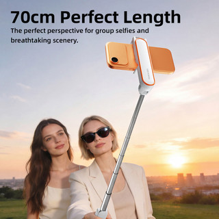 Gậy Selfie GOOJODOQ Hợp Kim Nhôm Chống Rung, Gập Gọn Bỏ Túi, Dài 70cm, Remote Bluetooth Kèm Theo