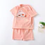 Bộ quần áo Cotton mùa hè cho bé trai tập đi có họa tiết hoạt hình và mềm mại cho thời gian chơi bằng vải