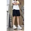Quần Shorts Nữ Mùa Hè Mỏng Mặc Bên Ngoài Bao Da Da Cắt Thẳng Quần Mỹ Ống Rộng Cá Tính Trung Bình
