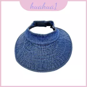 Mũ che nắng Denim có thể gập lại có vành rộng Tấm che nắng Uv thoáng khí cho nữ