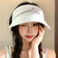 Japanese Style Cotton And Linen Striped Empty Top Hat For Women In Summer With Large Brim And Sm