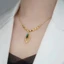 Vòng cổ độc đáo lá hợp kim dành cho nữ với dây chuyền nhiều lớp Trang sức sành điệu