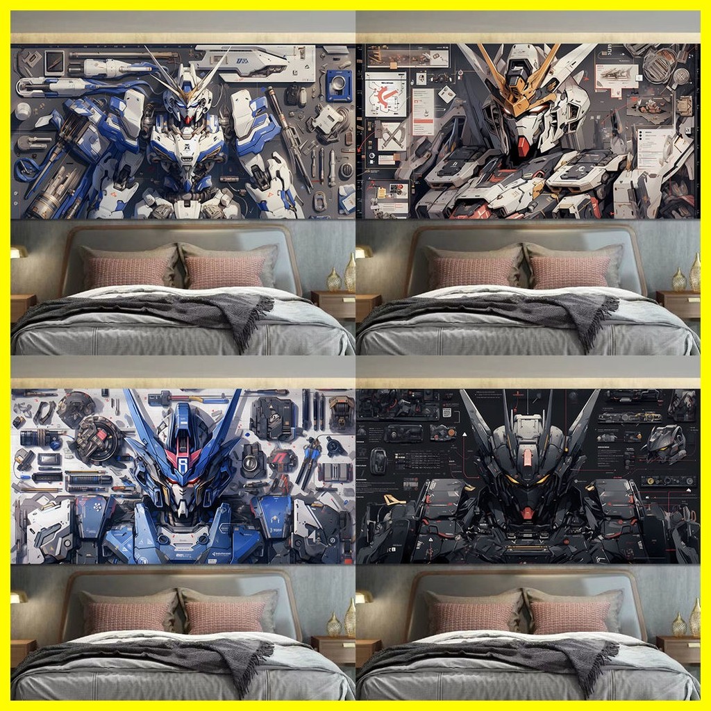 [ZOCI] Tấm thảm Gundam Mobile Suit Gundam Tấm thảm ngoại vi Anime Ký túc xá Vải nền cho thuê Trang trí nhà Vải sửa đổi phòng Vải treo tường