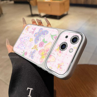 Ốp Lưng Cho iPhone 14 Pro Max 14 Plus Cửa Sổ Lớn Mờ Cao Cấp Vỏ Điện Thoại Thẩm Mỹ Nhiều Màu Sắc Bướm Và Mèo Dễ Thương Họa Tiết Thiết Kế Mới
‌