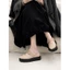 Dép xỏ ngón cho nữ, sandal đế bệt, gót nhọn, đế dày, dép xỏ ngón Mule để mặc bên ngoài