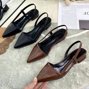 đôi giày sandal mũi nhọn đa năng phong cách mùa hè mới dành cho nữ với gót dày