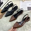 đôi giày sandal mũi nhọn đa năng phong cách mùa hè mới dành cho nữ với gót dày