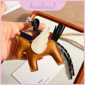 Túi đựng ngựa nhỏ Miu Móc khóa da quyến rũ có tua rua để trang trí xe hơi và túi xách