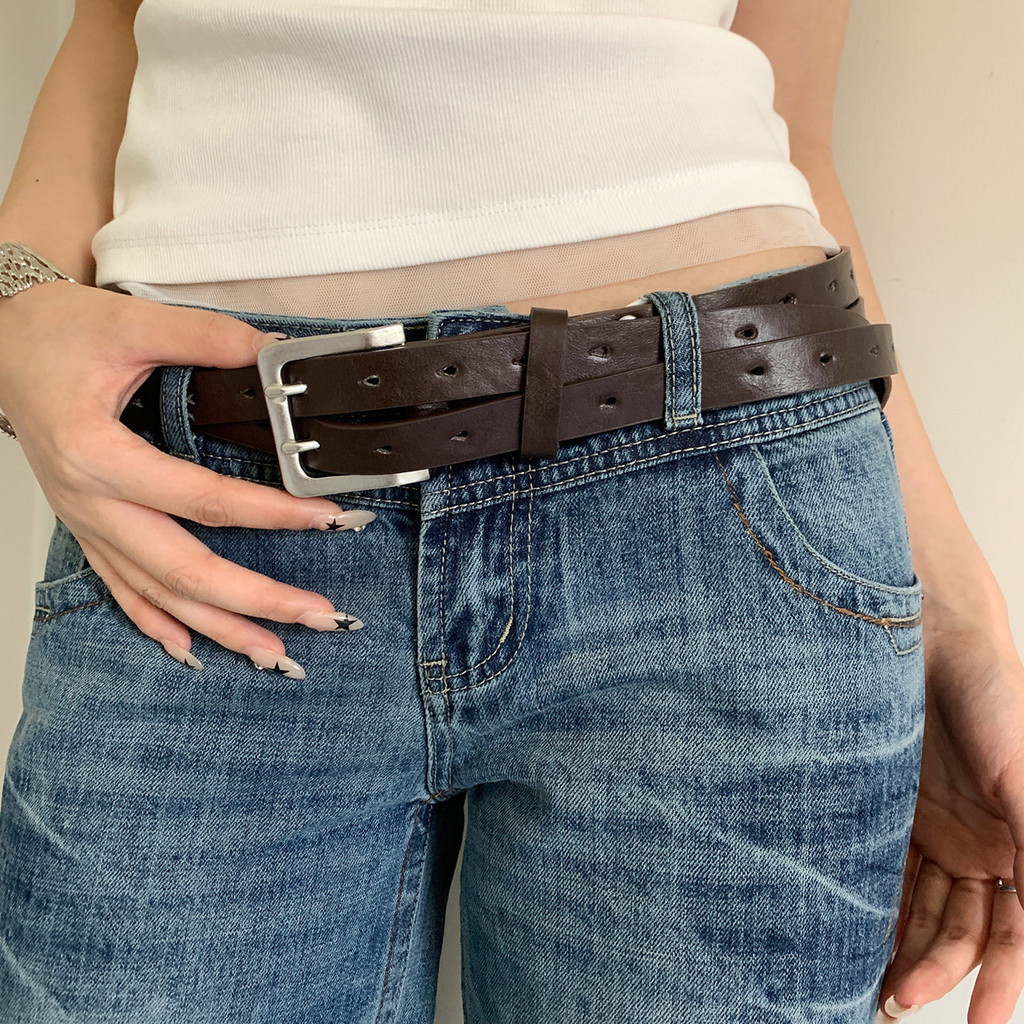 Thắt lưng cao cấp hai dây, phù hợp với váy và quần jeans phiên bản rộng