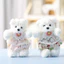 Búp bê gấu sang trọng mềm mại với trang phục có hoa cho trẻ em chơi và tặng quà