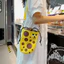 Túi đeo chéo Mini bằng vải Canvas dễ thương cho bé gái có thiết kế in và dây đeo đơn hoàn hảo để mặc hàng ngày