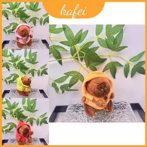 Móc khóa búp bê sang trọng Capybara sành điệu và dễ thương màu sắc tươi sáng cho phụ kiện hợp thời trang