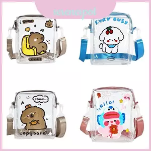 Túi đeo vai vuông nhỏ bằng nhựa Pvc Capybara thời trang có khóa kéo để tạo kiểu dáng thông thường