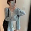 Light Embossed Hollow Coat For Women Korean Style Sweet Thin Sun Protection Top Knitted Cardi