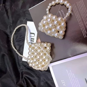 String Bead Bag Bead Bag Pearl Bag Mini Handbag Gradient Fine Pearl Xiaohongshu Internet Red Lips