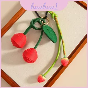 Túi Trái Cây Pu Mặt Dây Chuyền Với Handmade Anh Đào Và Dâu Nguyên Tố Hợp Thời Trang Cho Phụ Kiện