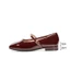 Genuine Soft Leather Shoes For Women Spring New Style Red Retro Hepburn Style Small Leather Shoe