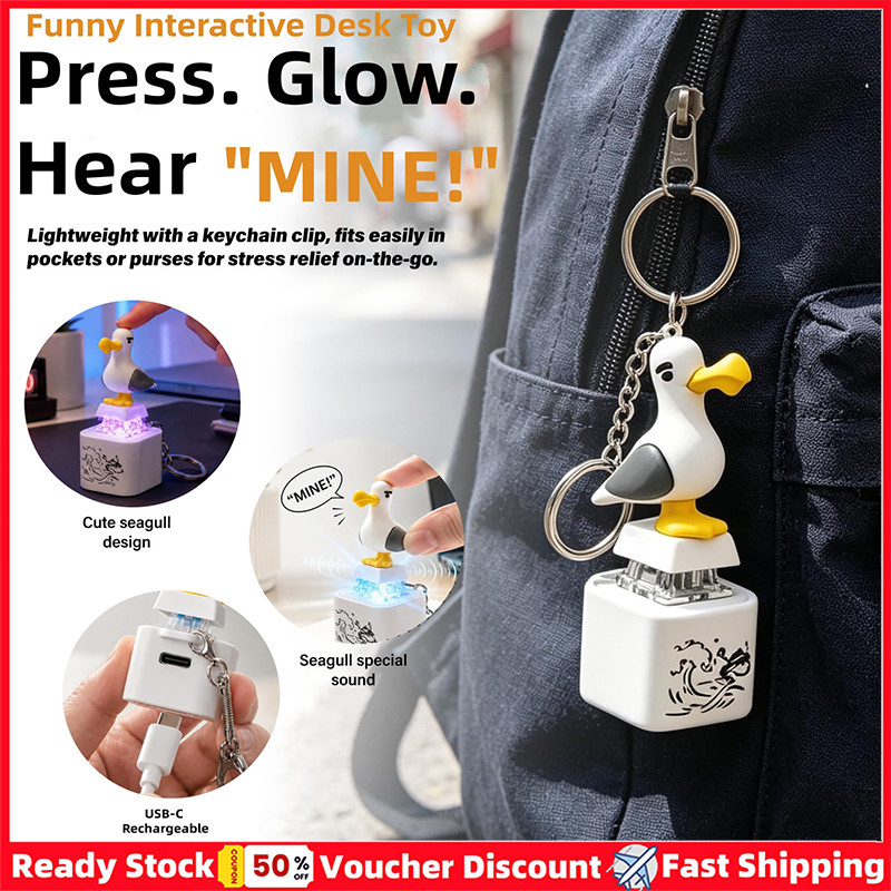 3 Chiếc Ngộ nghĩnh Seagull Mỏ Móc Khóa Có Âm Thanh Type-C Sạc Giảm Căng Thẳng Đồ Chơi Phát Sáng Túi Dễ Thương Mặt Dây Chuyền Trang Trí Máy Tính Để Bàn Quà Tặng Mới Lạ
