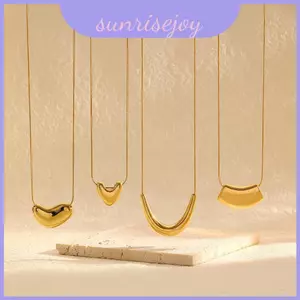 Vòng cổ hình học hiện đại bằng thép không gỉ dành cho nữ mạ 18k Sử dụng hàng ngày hoàn hảo cho