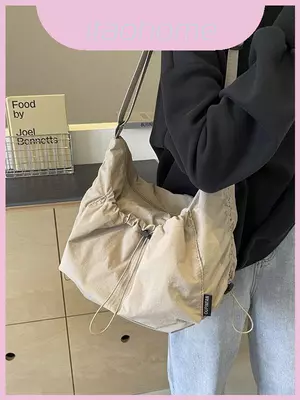 Túi Nylon nhỏ gọn thời trang có chất liệu nhăn và khóa kéo để mua sắm du lịch và