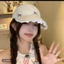 bow Lace Baseball Cap For Women, Korean Version, All-match Face-showing Small Peaked Cap, Large