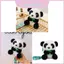 Túi Mini sang trọng gấu trúc mềm theo chủ đề với thiết kế khối màu cho hàng ngày