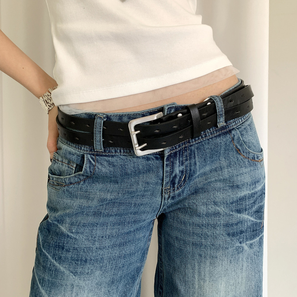 Thắt lưng cao cấp hai dây, phù hợp với váy và quần jeans phiên bản rộng
