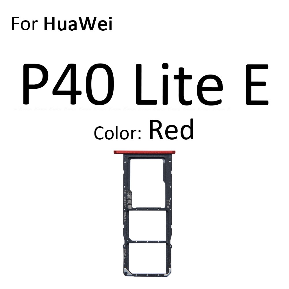 Thẻ Sim Micro SD Khay Thẻ Ổ Cắm Giá Đỡ Khe Cắm Hộp Đựng Đầu Nối Adapter Đầu Đọc Cho HuaWei P40 Lite E 5G Thay Thế Các Bộ Phận